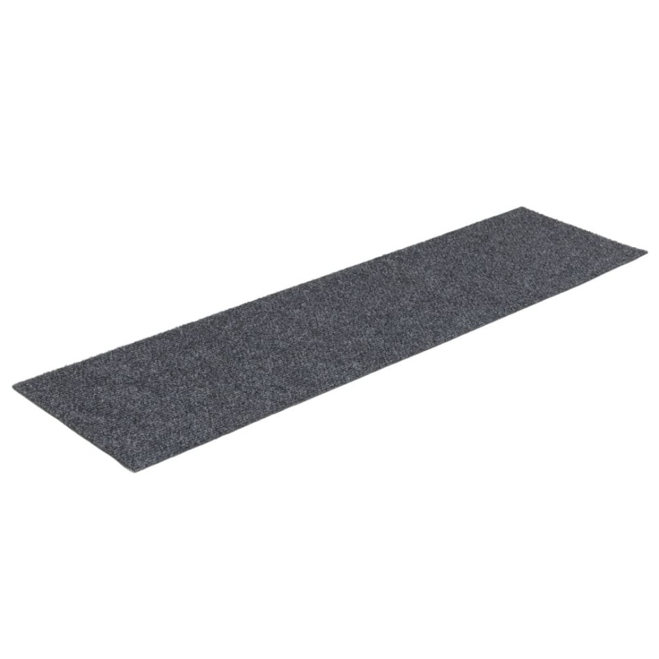 Alfombrilla autoadhesiva escalera 15 uds gris claro 76x20