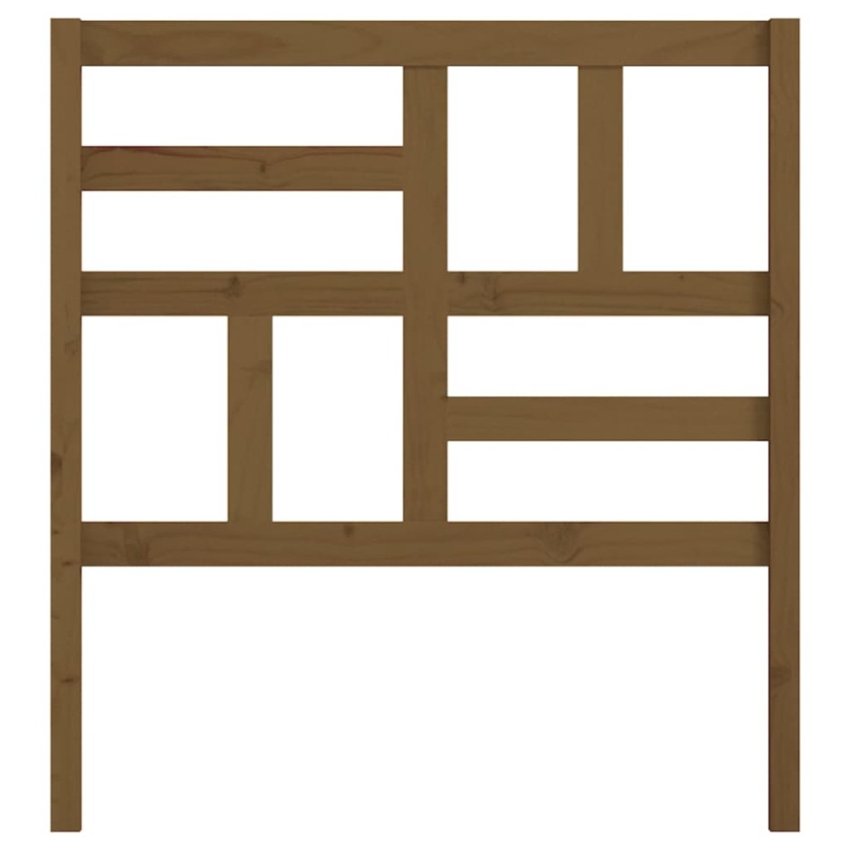 Cabecero de cama madera maciza de pino marrón miel 96x4x104