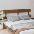Cabecero de cama madera maciza de pino marrón miel 204x3x81
