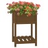 Jardinera de madera maciza de pino marrón 54x54x81