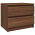 Mesita noche madera contrachapada roble marrón 50x39x43,5