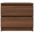Mesita noche madera contrachapada roble marrón 50x39x43,5