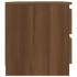 Mesita noche madera contrachapada roble marrón 50x39x43,5