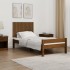 Cabecero cama pared madera maciza pino marrón miel 95,5x3x60