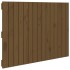 Cabecero cama pared madera maciza pino marrón miel 95,5x3x60