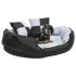 Cojín para perro reversible y lavable gris y negro 85x70x20