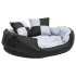 Cojín para perro reversible y lavable gris y negro 85x70x20