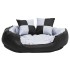 Cojín para perro reversible y lavable gris y negro 85x70x20