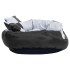 Cojín para perro reversible y lavable gris y negro 85x70x20