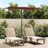 Sombrilla de jardín con palo de aluminio burdeos 180x110