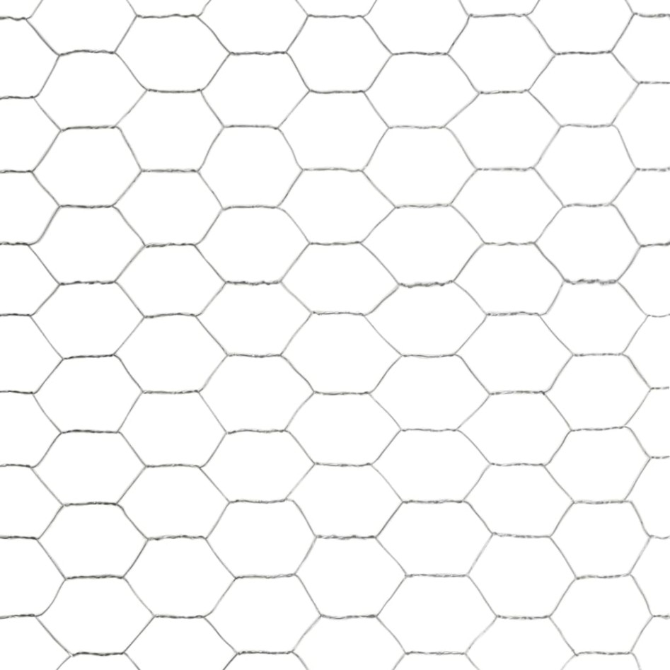 Alambrada de gallinero acero galvanizado plateado 25x1,5