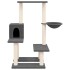 Rascador para gatos con postes de sisal gris oscuro 94,5