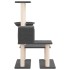 Rascador para gatos con postes de sisal gris oscuro 94,5