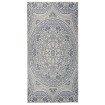 Alfombra de exterior de tejido plano rayas azules 100x200 cm