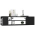 Mueble de TV colgante madera contrachapada negro 100x30x26,5