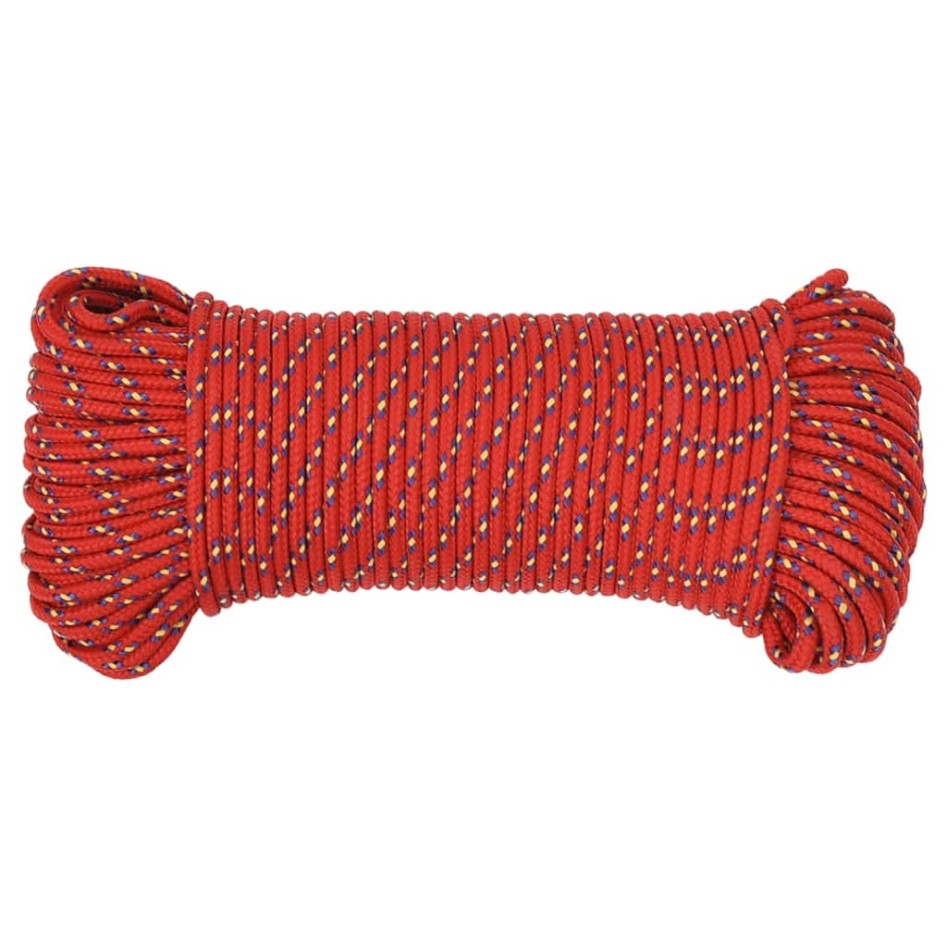Cuerda de barco polipropileno rojo 3 mm 500