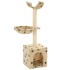 Rascador para gatos poste de sisal 105 cm huellas