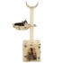Rascador para gatos poste de sisal 105 cm huellas