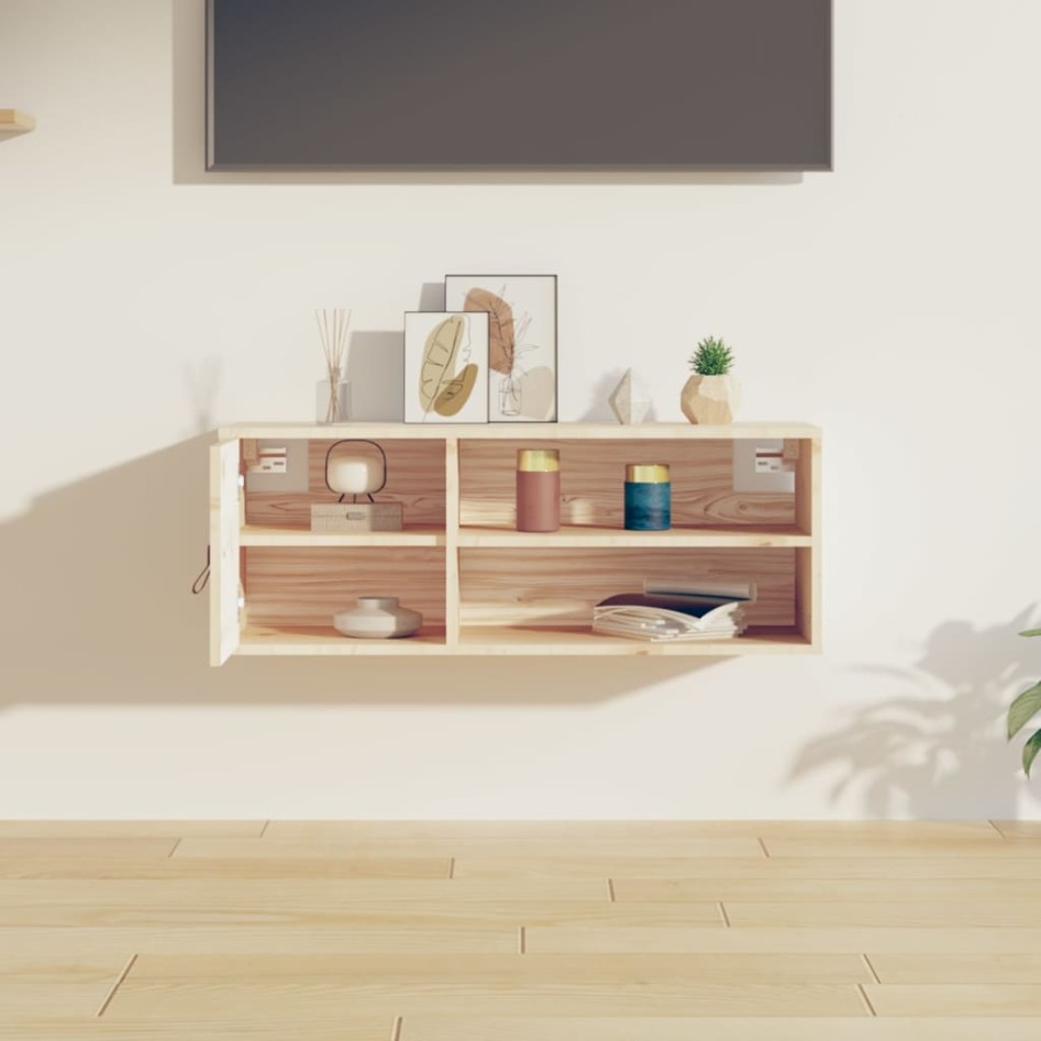 Armario de pared de madera maciza de pino 80x30x30