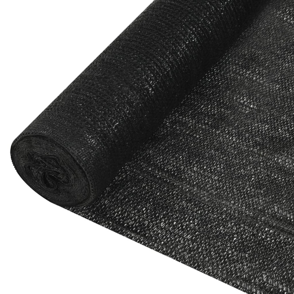 Red de privacidad HDPE negro 1,5x10 m 150