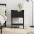 Mesita de noche madera de ingeniería negro 40,5x31x60