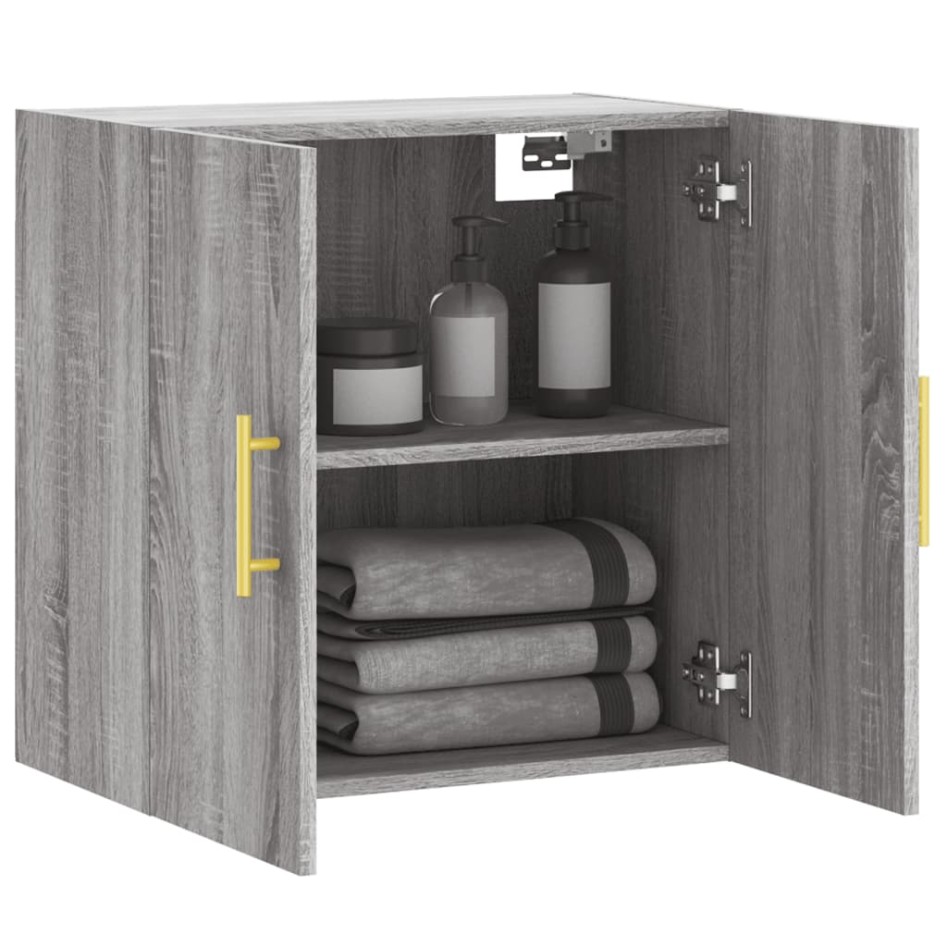 Armario de pared madera de ingeniería gris Sonoma 60x31x60