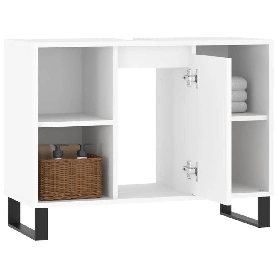 Mueble de baño madera de ingeniería blanco 80x33x60