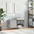 Mueble de discos madera de ingeniería gris hormigón 85x38x48