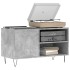 Mueble de discos madera de ingeniería gris hormigón 85x38x48