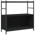 Estantería hierro y madera de ingeniería negro 80x30x78,5
