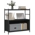 Estantería hierro y madera de ingeniería negro 80x30x78,5