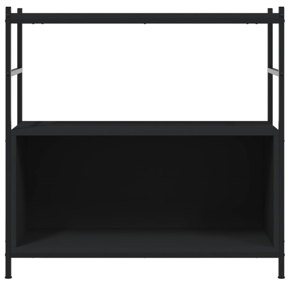 Estantería hierro y madera de ingeniería negro 80x30x78,5