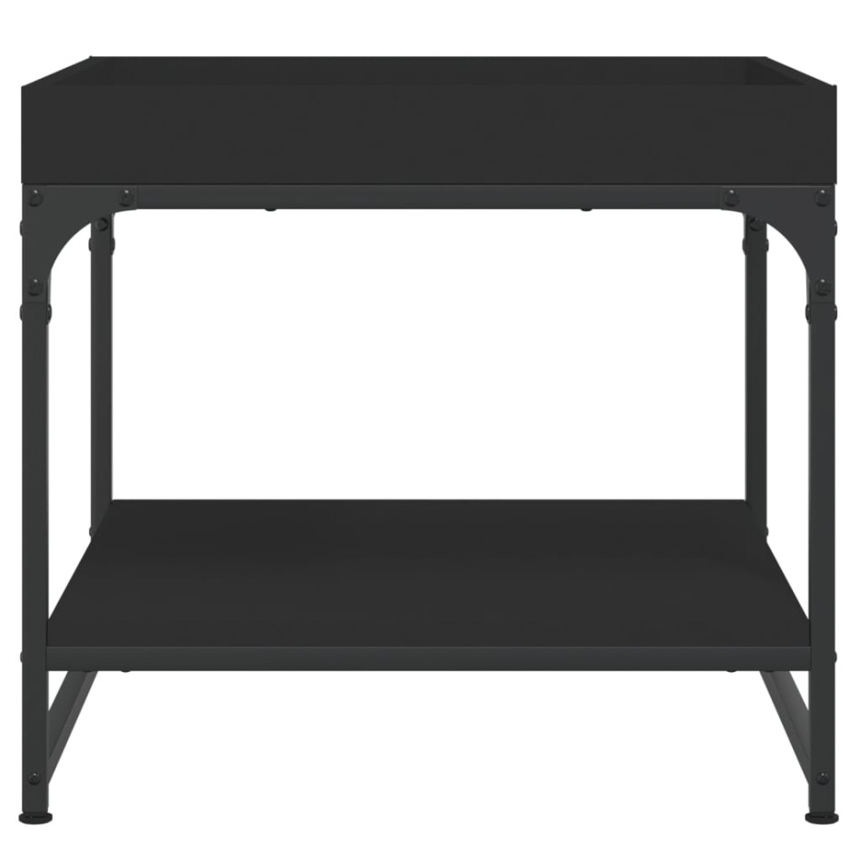 Mesa de centro madera de ingeniería negro 49,5x49,5x45