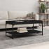 Mesa de centro madera de ingeniería negro 100x49x45