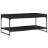 Mesa de centro madera de ingeniería negro 100x49x45