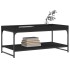 Mesa de centro madera de ingeniería negro 100x49x45