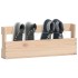 Estantes para zapatos de pared 2 uds madera de pino 59x9x23