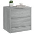 Mesita de noche madera de ingeniería gris Sonoma 40x30x40