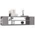 Mueble de TV colgante madera contrachapada gris 100x30x26,5