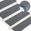 Alfombras de peldaños de escalera 15uds morado y azul 65x21x4cm