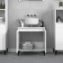 Armario para lavabo madera contrachapada blanco 58x33x60