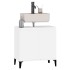 Armario para lavabo madera contrachapada blanco 58x33x60