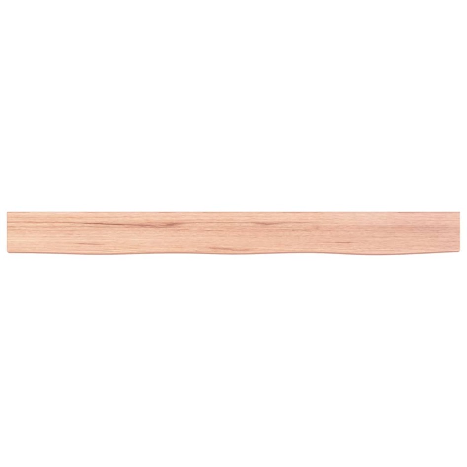 Estante de pared madera roble tratada marrón claro 100x10x6