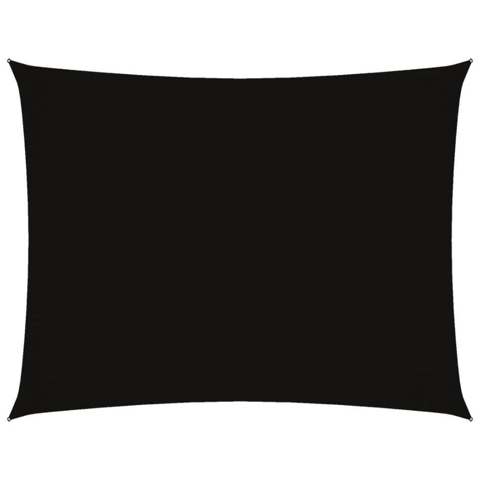 Toldo de vela rectangular tela Oxford negro 2,5x4