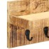 Perchero de pared madera maciza de mango sin tratar 60x15x20