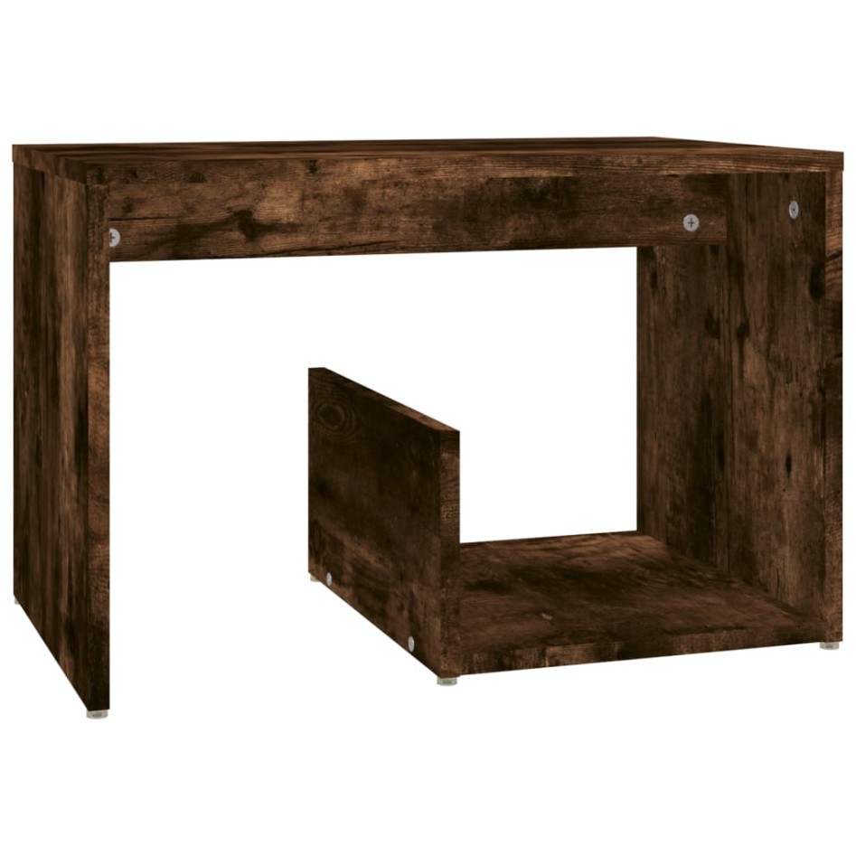 Mesa auxiliar madera contrachapada roble ahumado 59x36x38