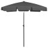 Sombrilla de playa gris antracita 180x120