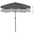 Sombrilla de playa gris antracita 180x120