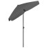 Sombrilla de playa gris antracita 180x120
