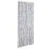 Cortina mosquitera de chenilla blanca y gris 56x185